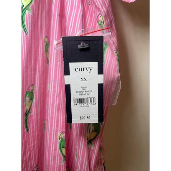 Women's Plus Size Crown & Ivy 2X Parrot Flower Power Sun Dress‎ NWT - Picture 3 of 6